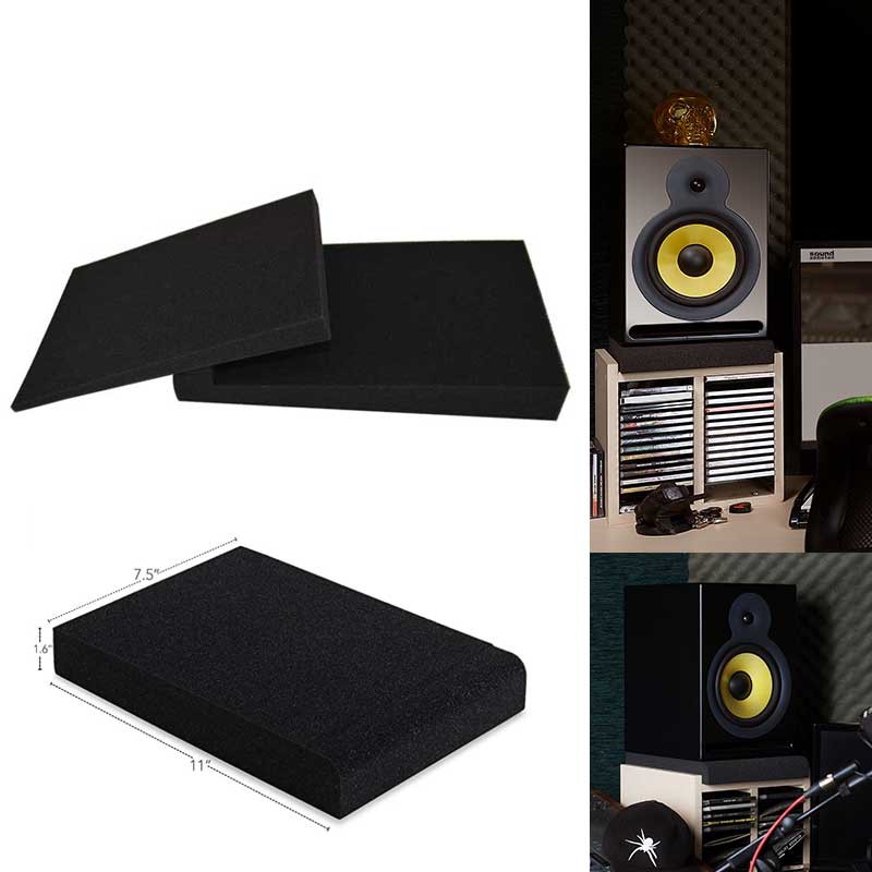 Studio Monitor Isolation Pads for 5 in Monitors, Pair of Two High Density  Acoustic Foam which Fits most Speaker Stands -2 set | Shopee Malaysia