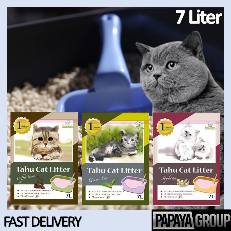 (Ready Stock) KAWAN Tahu Cat Litter 7L / Tofu Cat Litter 7L / Cat