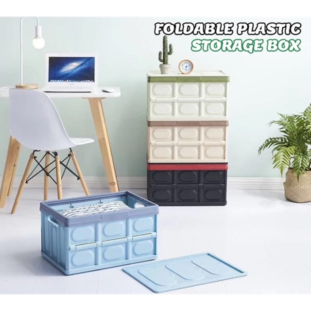 (H) FOLDABLE PLASTIC STORAGE BOX Shopee Malaysia
