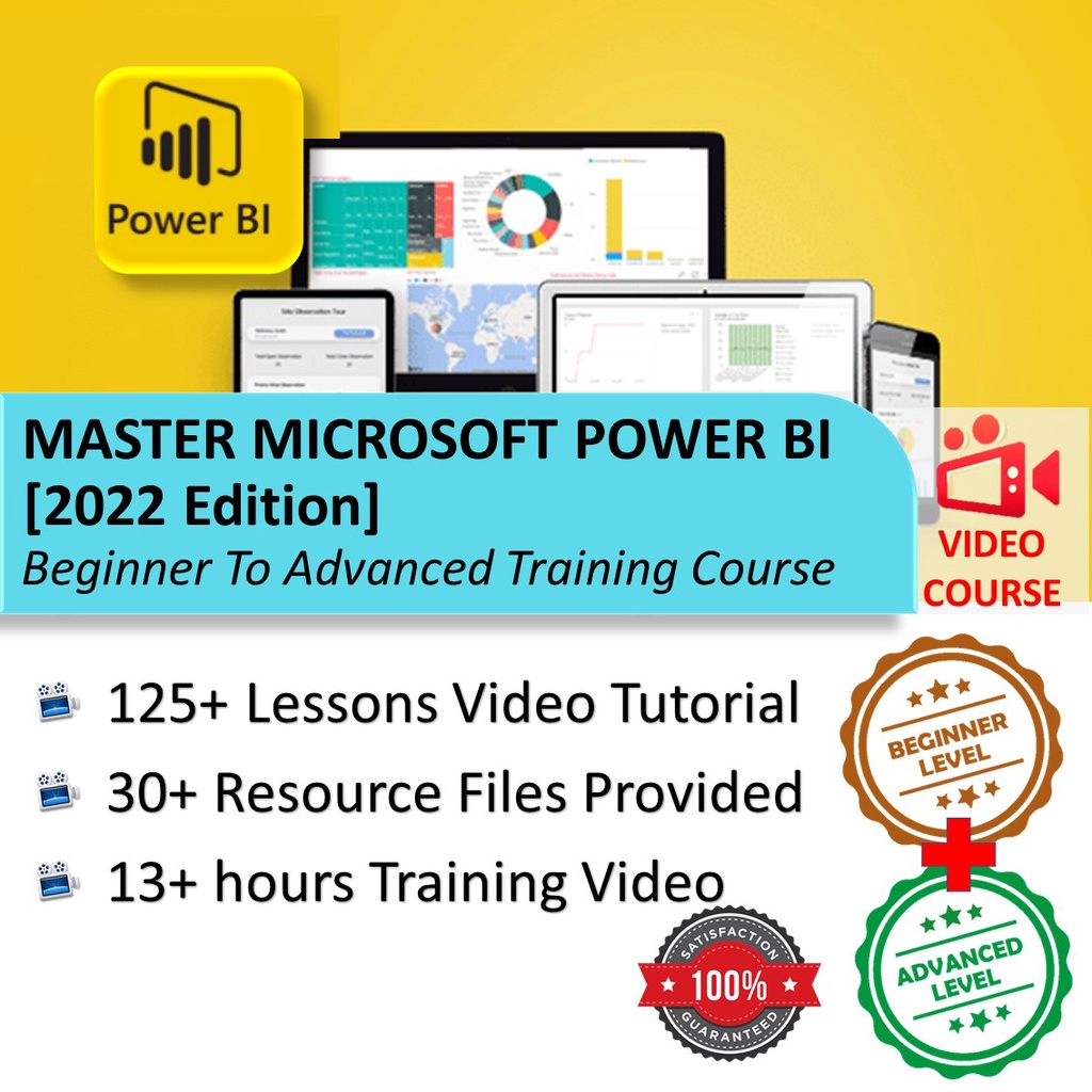 [Video Course] Master Microsoft Power BI [2022 Edition] Beginner To Advanced Training Course [125 Lessons Video Tutorial