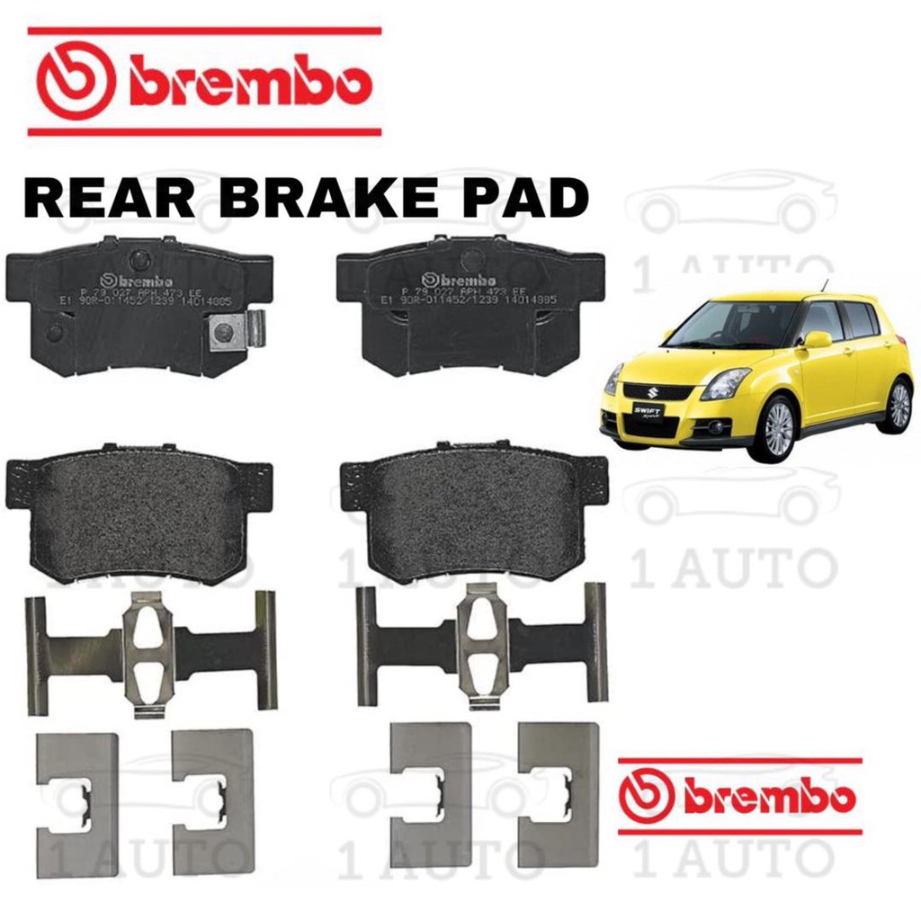GENUINE BREMBO REAR BRAKE PAD SUZUKI SWIFT SPORT 1.6 ZC31S ZC31 (2005