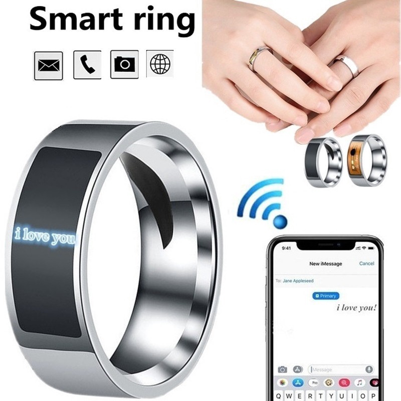 Black US 8 ocijf179 R3F Multifunctional Waterproof NFC Chip Smart Finger Ring for Android WP Phone 