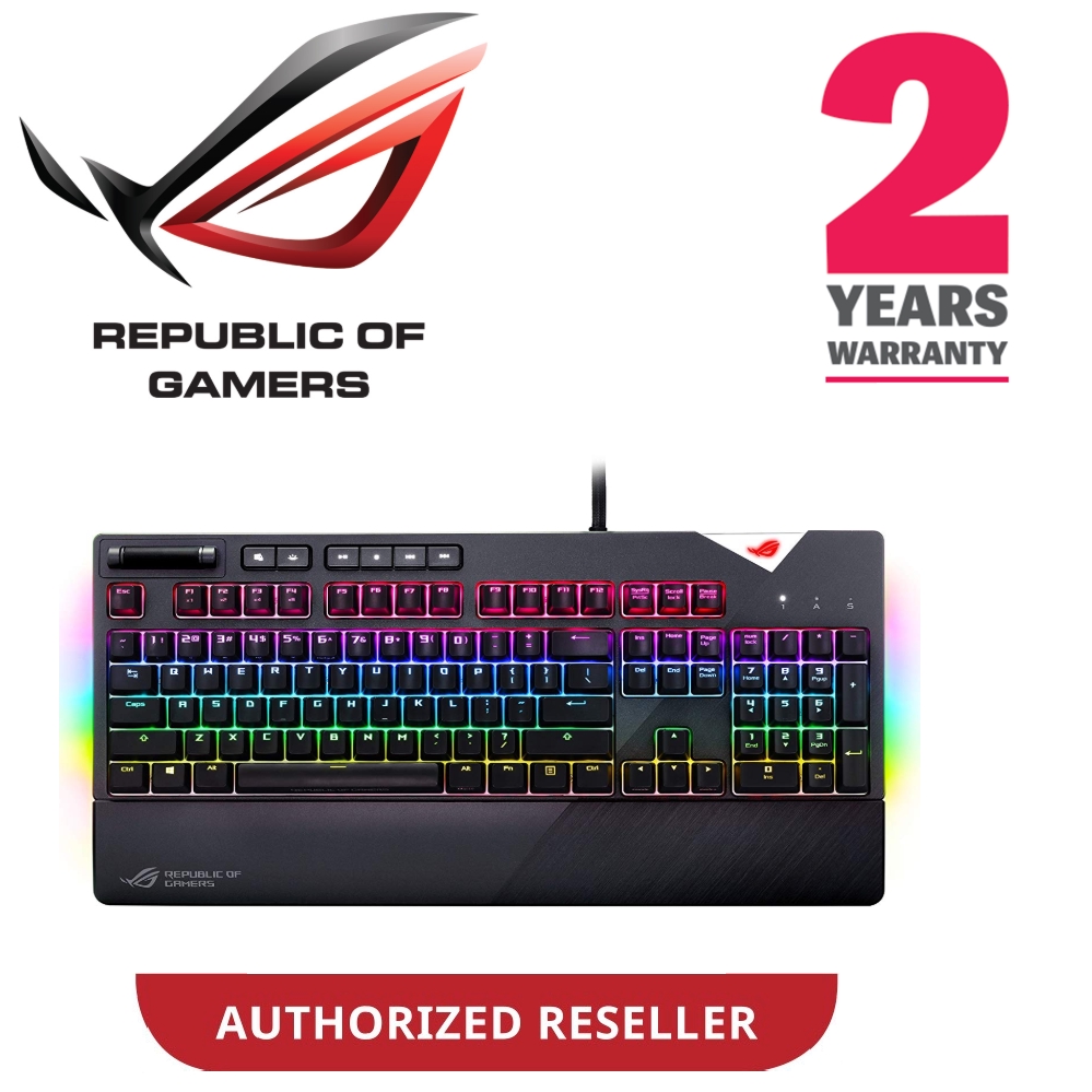 Asus ROG Strix Flare RGB Mechanical Gaming Keyboard Cherry MX Blue ...