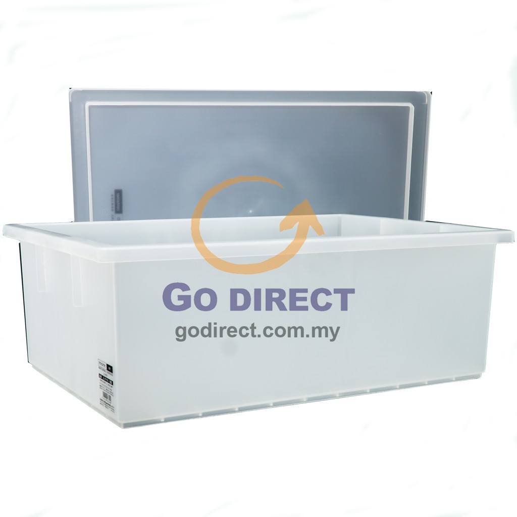large shallow storage boxes