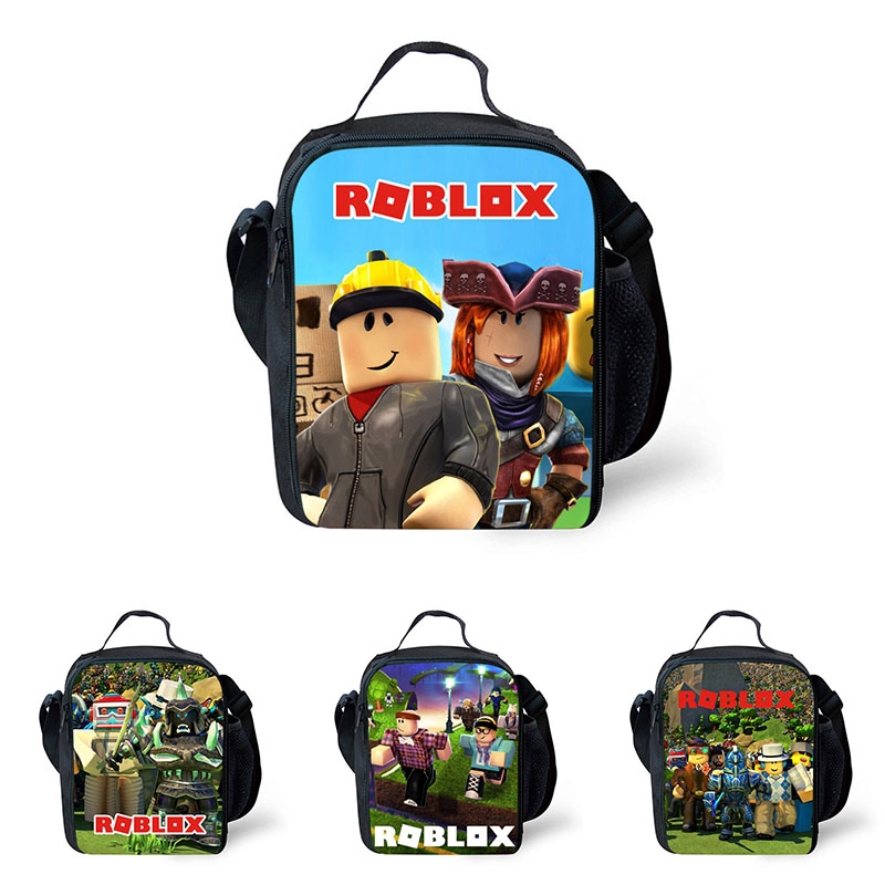 2019 Roblox Cartoon Insulated Lunch Picnic Bag School Travel Snack - roblox print thermal cooler insulated kids school lunch bag kids