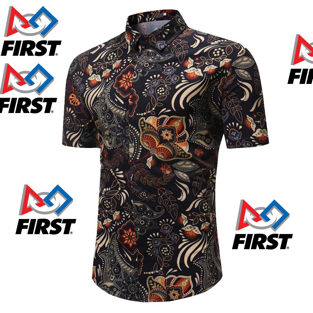  baju  kemeja  lelaki batik flora popular moden tt1we 