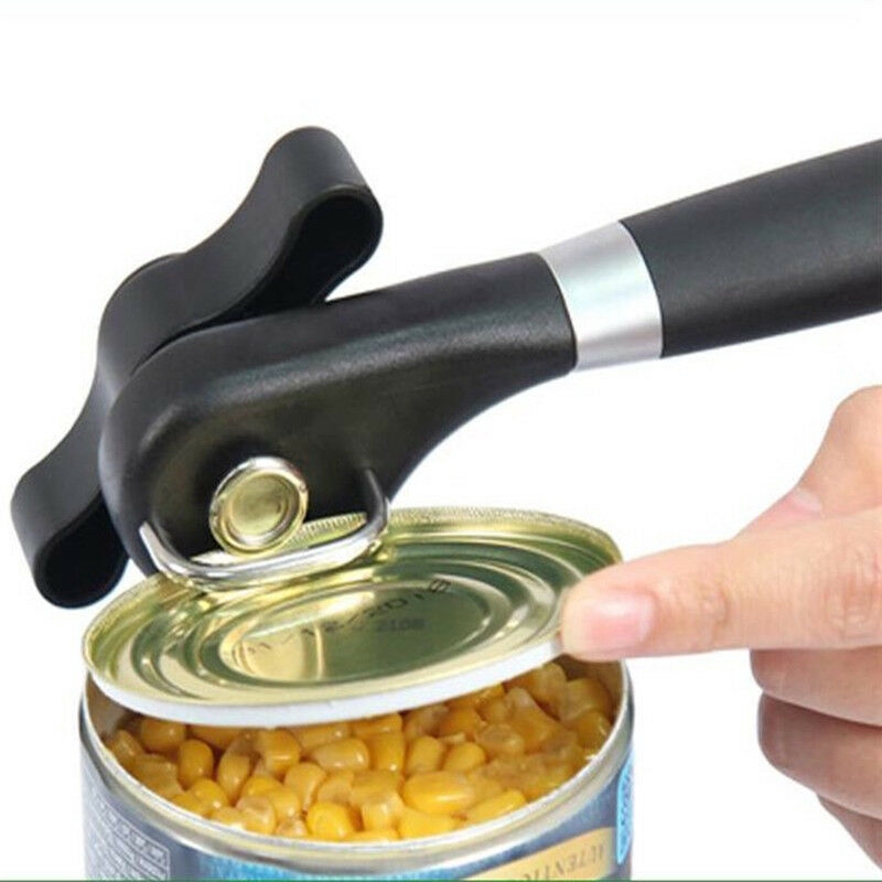 【Ready Stock】Easy Can Opener Stainless Manual Can Tin Jar Opener Side Cutting Safety Smooth Edge Kitchen Tools