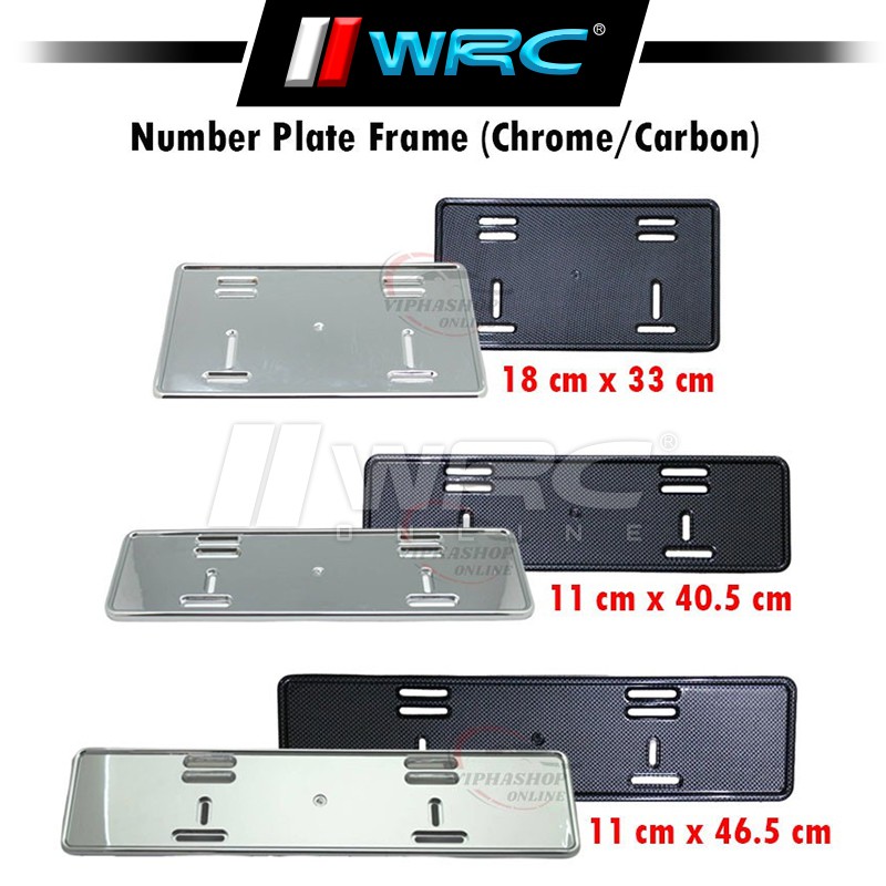 Universal Chrome / Carbon Number Plate Frame (1pc) Shopee Malaysia