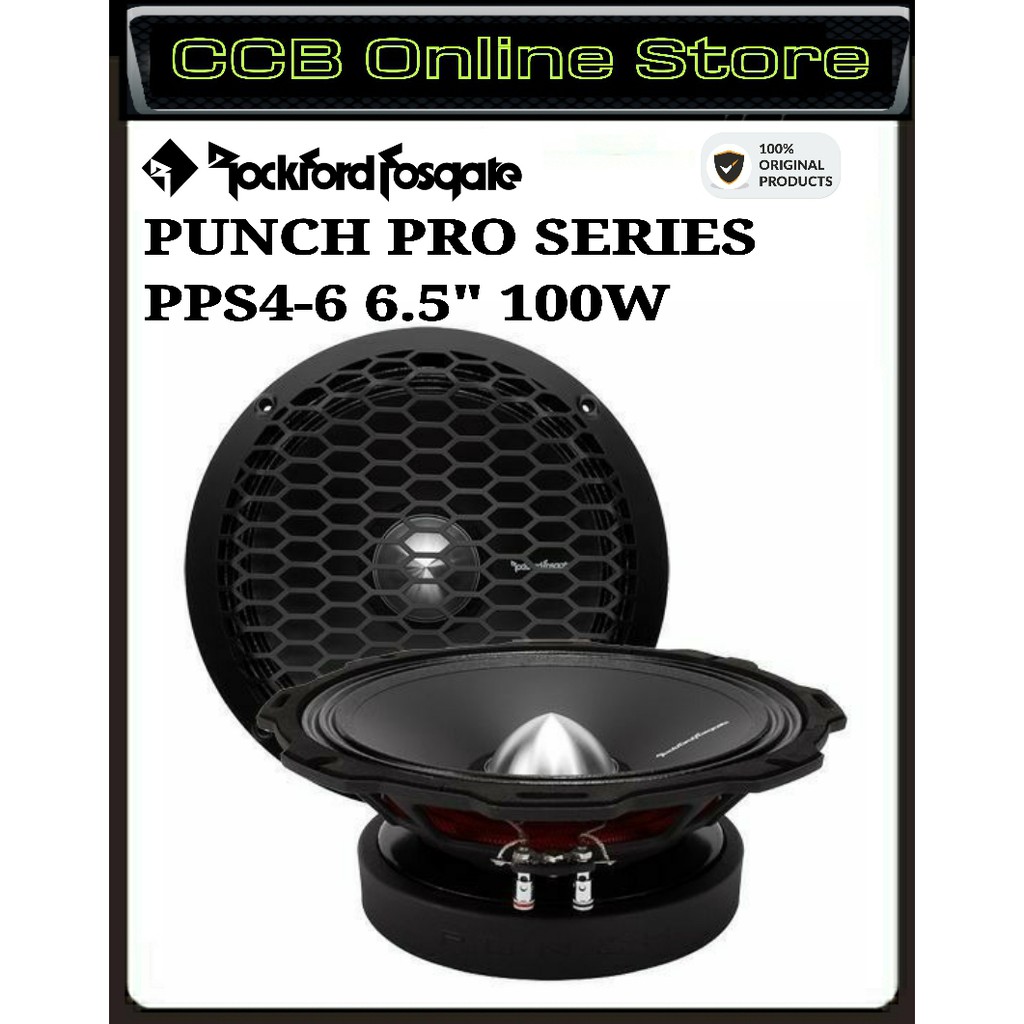 Rockford Fosgate PPS46 Punch Pro Single 6.5" 4Ohm Midrange 100 Watts