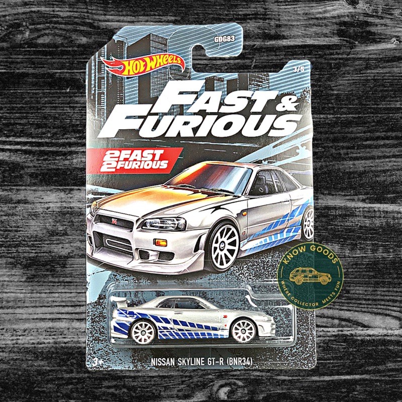 Hot Wheels Nissan Skyline Gtr R34 Bnr34 Fast And Furious 2 Fast 2 Furious Walmart Exclusive 21 Brian Toys Shopee Malaysia
