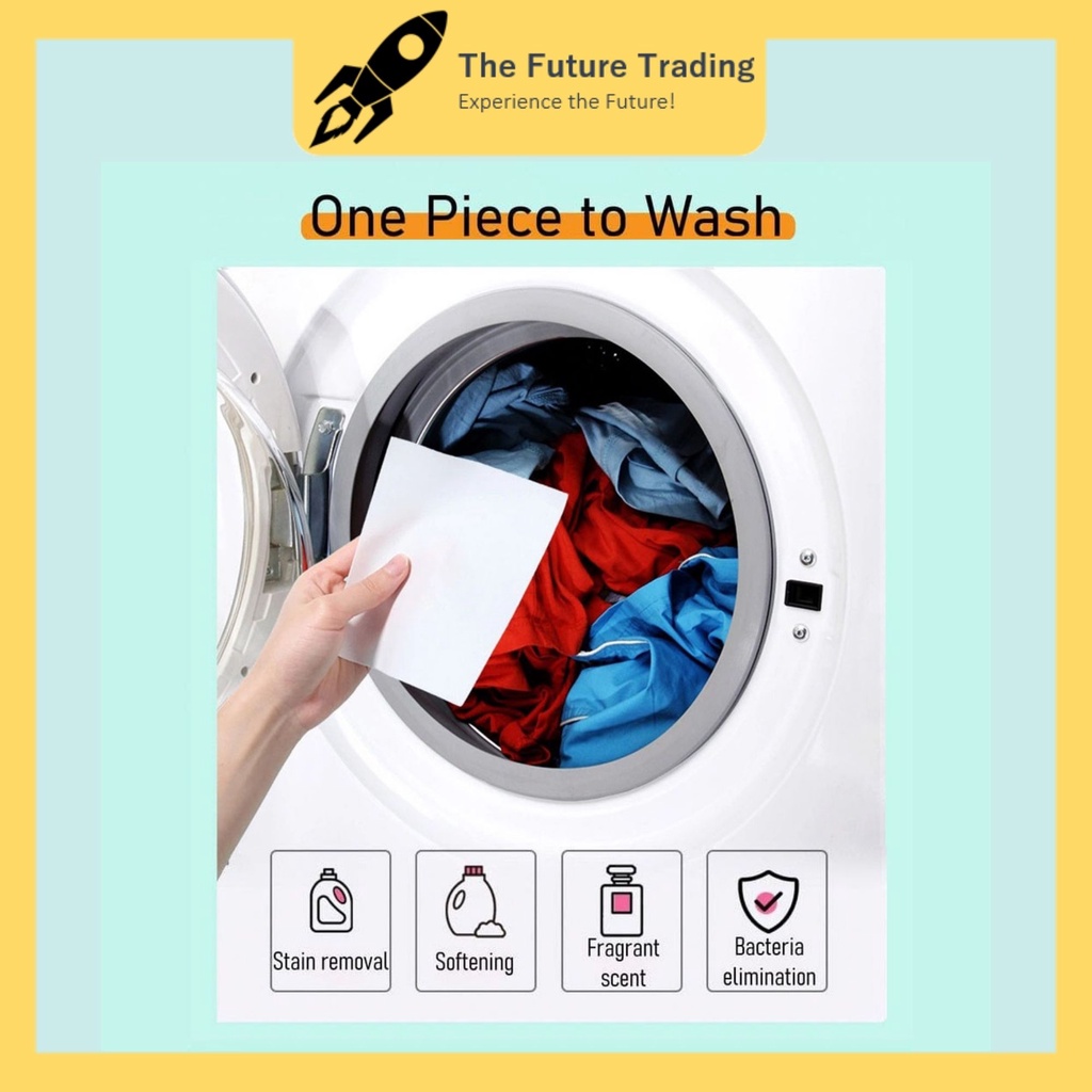 30 sheets Laundry Detergent Paper Sabun Kertas Dobi 8x Concentration ...