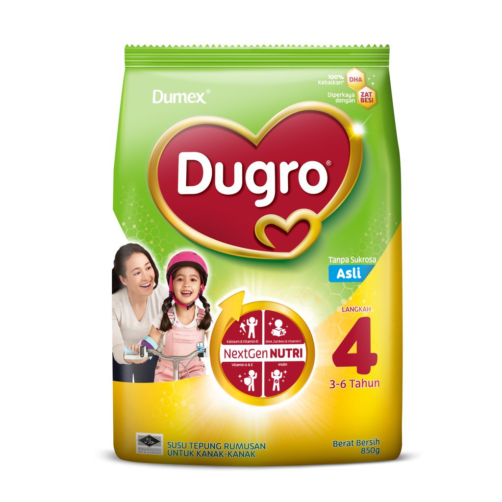 Dumex Dugro 4 Formulated Milk 3-6 years 850g(Original/Madu/Chocolate ...