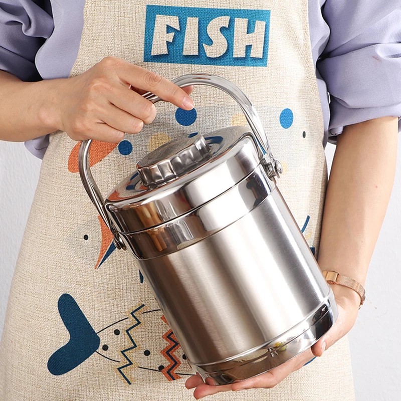 Stainless Steel Vacuum Thermos Heated Lunch Box Containers / Food