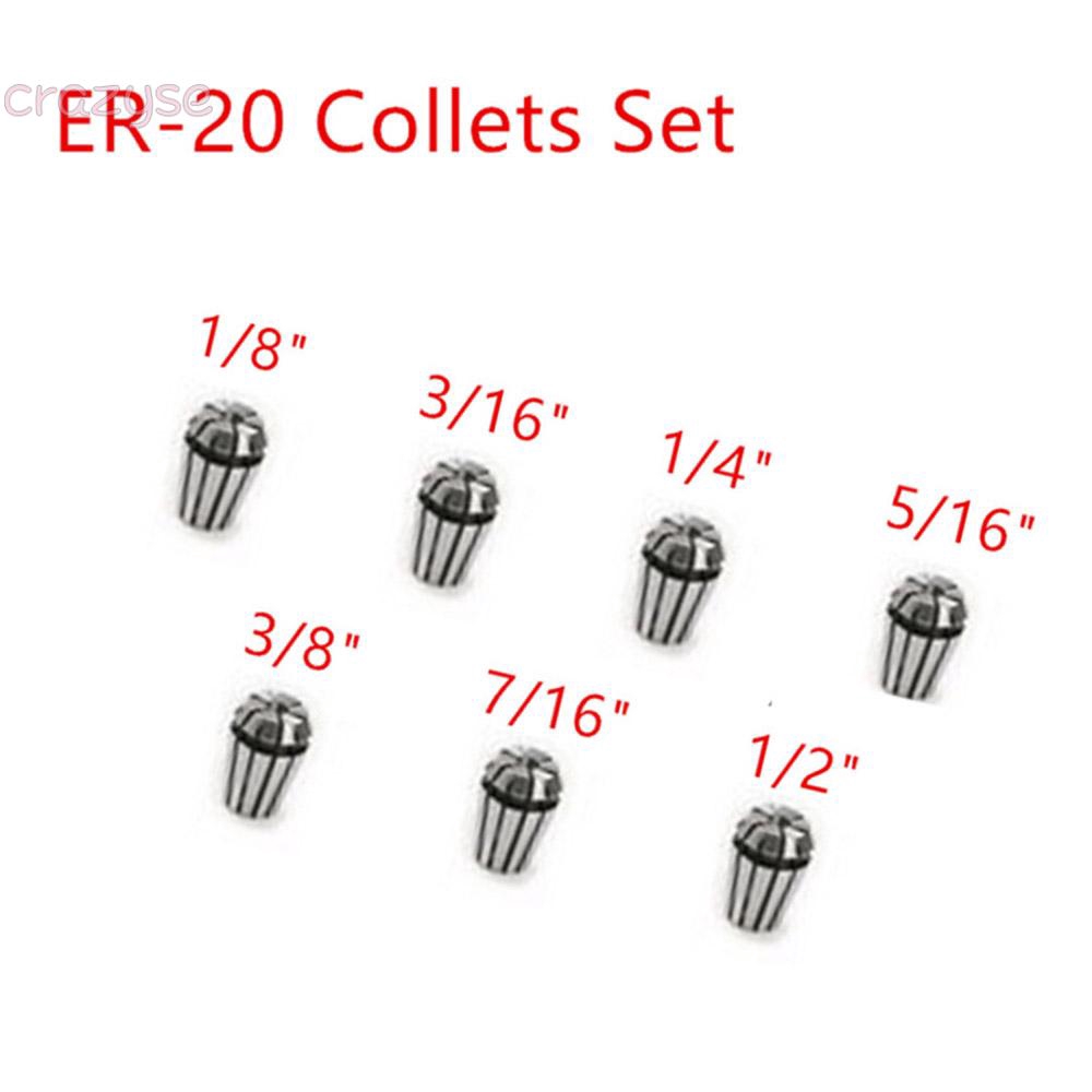 Details about   New 9Pcs ER16 1/8-3/8" Spring Collet Set For CNC Milling Lathe Tool