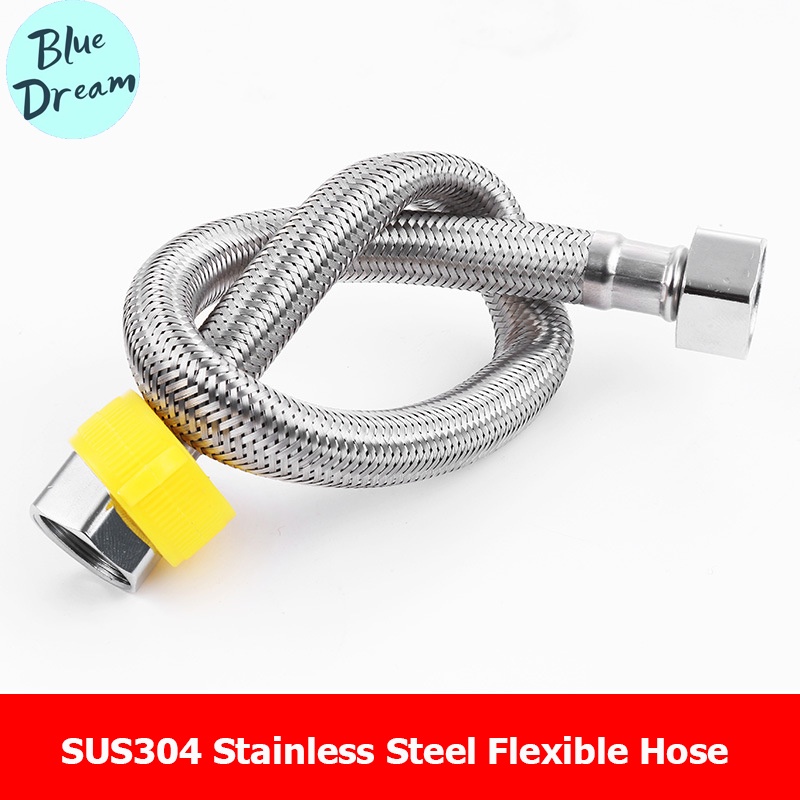 SUS304 Stainless Steel Braided Hose Angle Valve Water Inlet Flexible