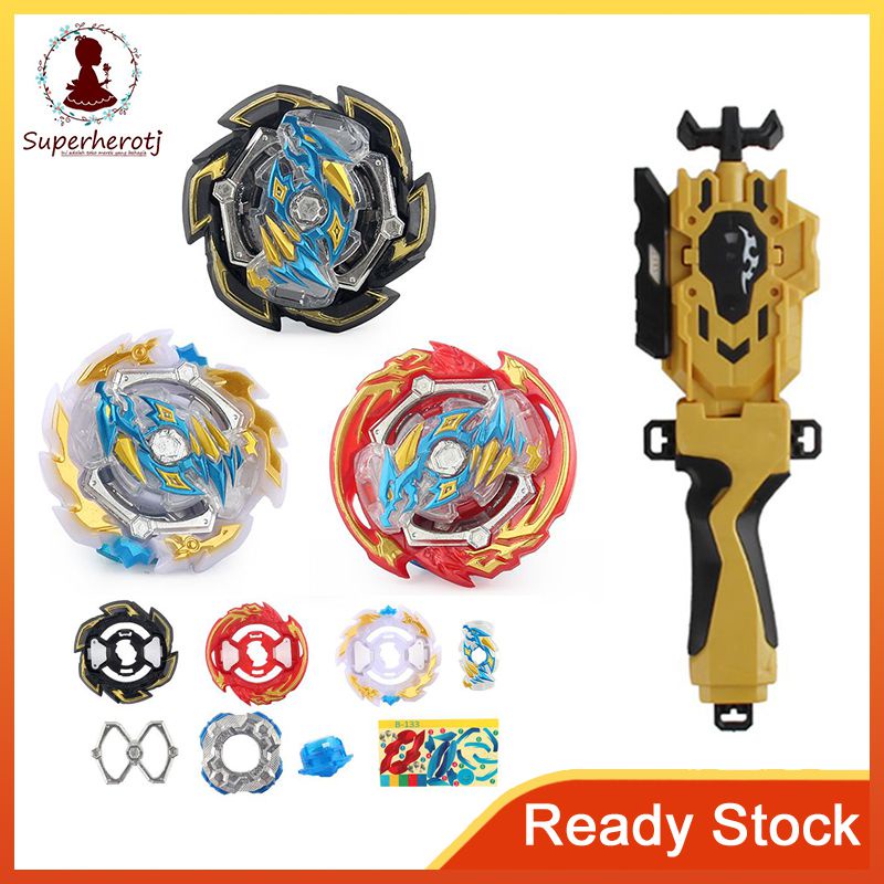 Mainan Beyblade Burst Fight GT B-133 3 IN 1 Starter Ace Dragon Toy With ...