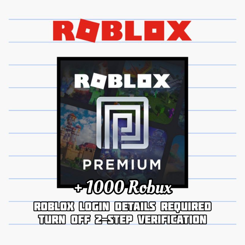 Roblox Premium Service 1000 Robux Shopee Malaysia - 1000 robux account