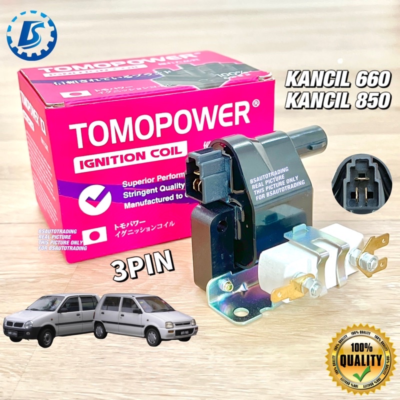 (JAPAN QUALITY) PERODUA KANCIL (3PIN) PLUG COIL IGNITION COIL