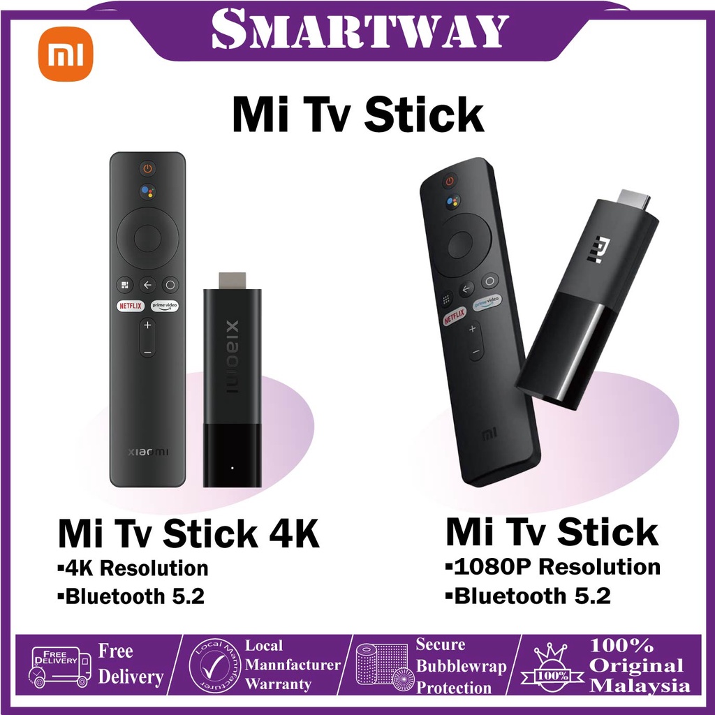 Xiaomi Mi TV Stick 1080P / Mi TV Stick 4K Android TV Chromecast WiFi