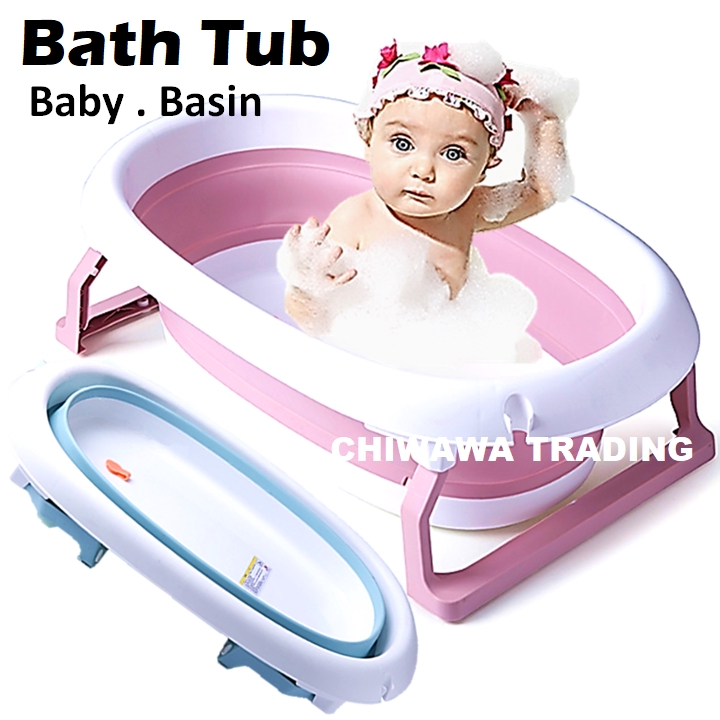 Foldable Newborn Baby Bathtub Folding Baby Bath Tub Shower Basin Infant Washbasin Toiletries Bathroom