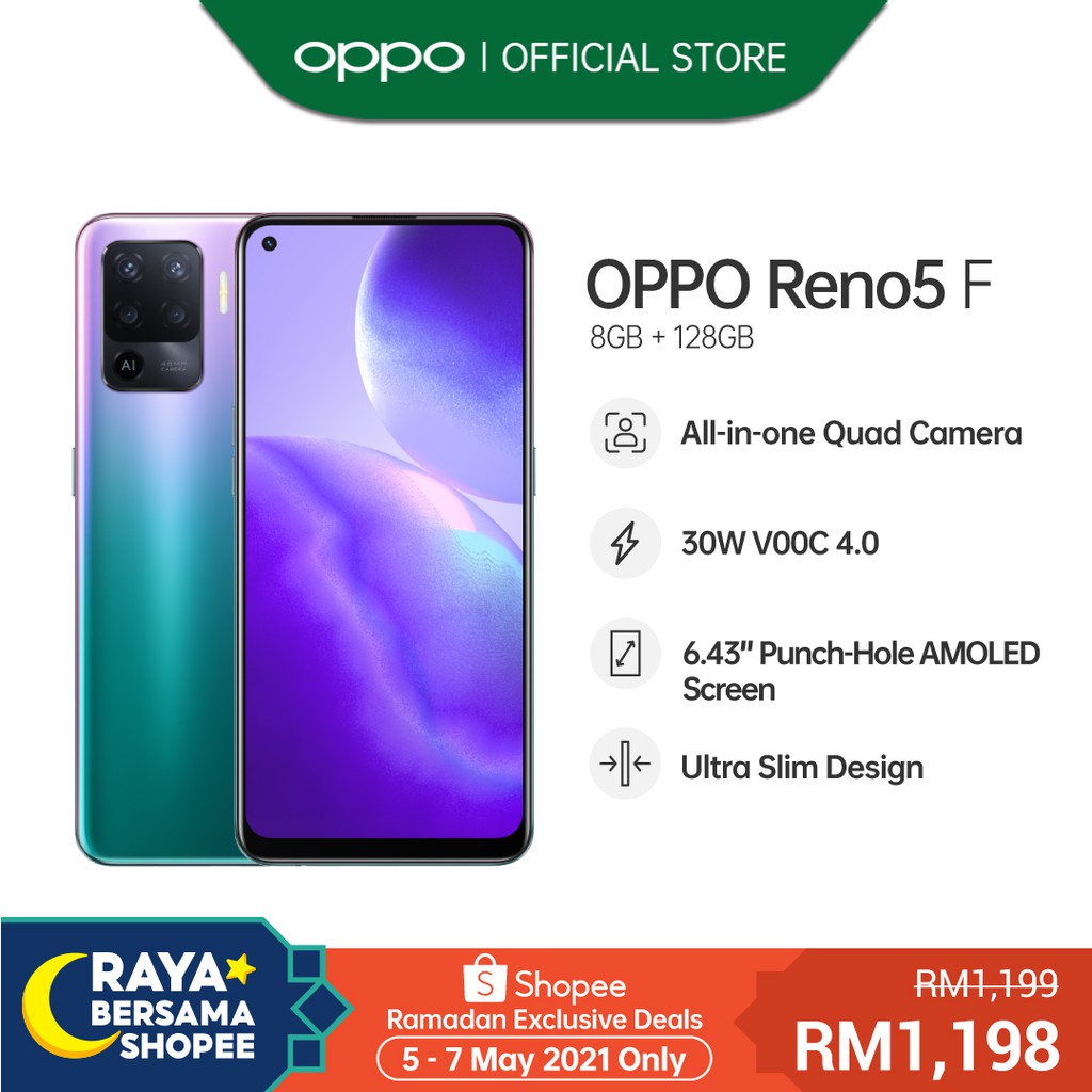 OPPO Reno5 F Smartphone AI Color Portrait Video Live Life