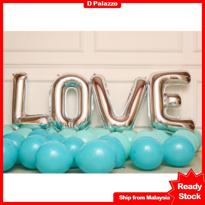 Ready Stock Love Tiffany Blue Lake Blue Balloon Decoration