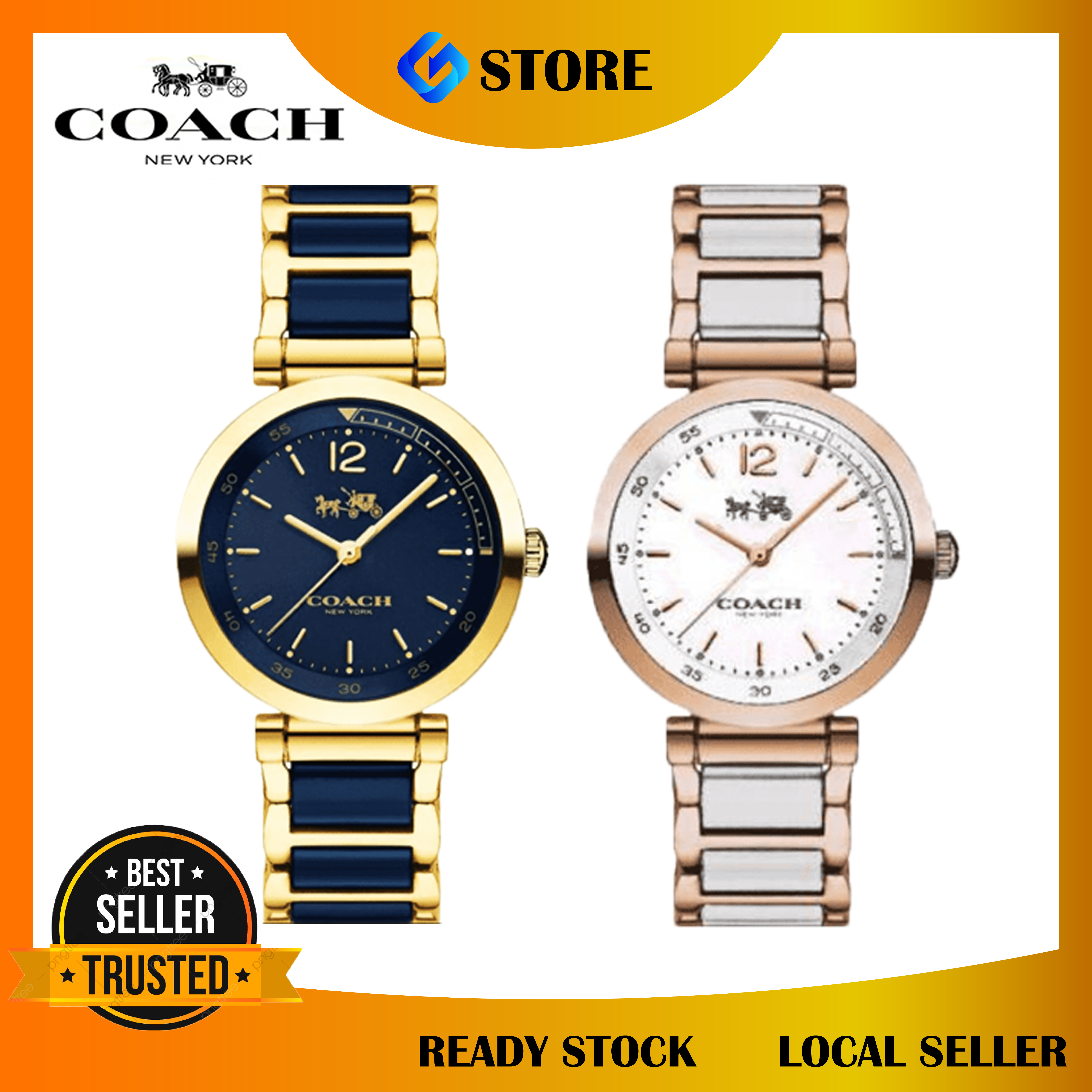 Original Coach Women S 1941 Sport Ceramic Stainless Steel Bracelet Women Lady Watch Jam Tangan Wanita 14502462 63 Shopee Malaysia