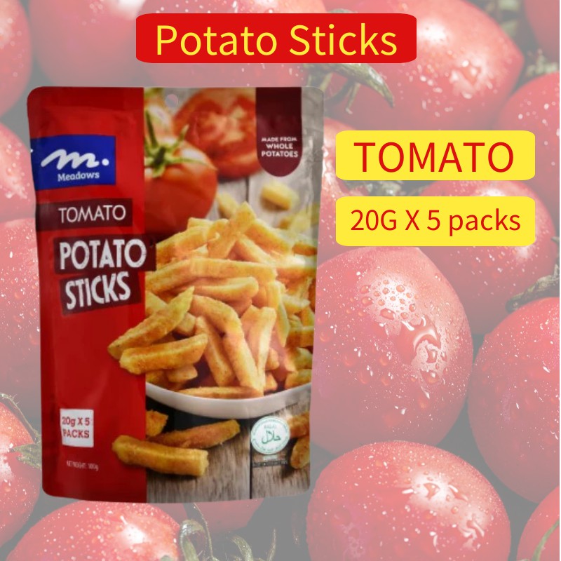 Meadows Potato Sticks Stick Tomato 100g BB 4/2023 No Artificial Colours