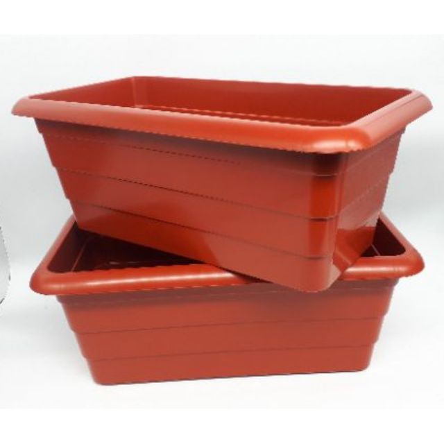 1pcs Pasu bunga segi Rectangular Plastic Flower Pot 1pcs Pasu bunga segi Rectangular Plastic Flower Pot