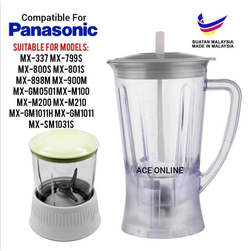 Panasonic Blender Jug and Wet Mill (1 Set 2Unit) Compatible For Model