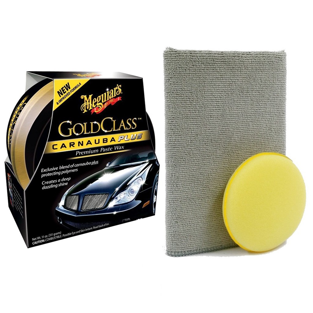 Meguiar's Gold Class Carnauba Plus Premium Paste Wax + Foam Applicator