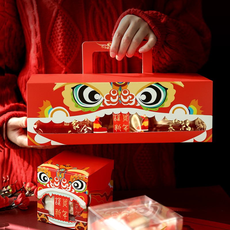 Chinese New Year Gift Box Packaging Box Spring Festival Snow Puff