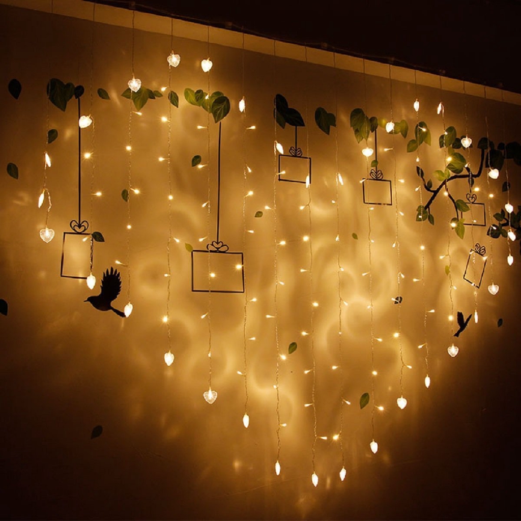 Girl Room Decoration Light Heart Shaped Simple Nordic Bedroom Romantic Led