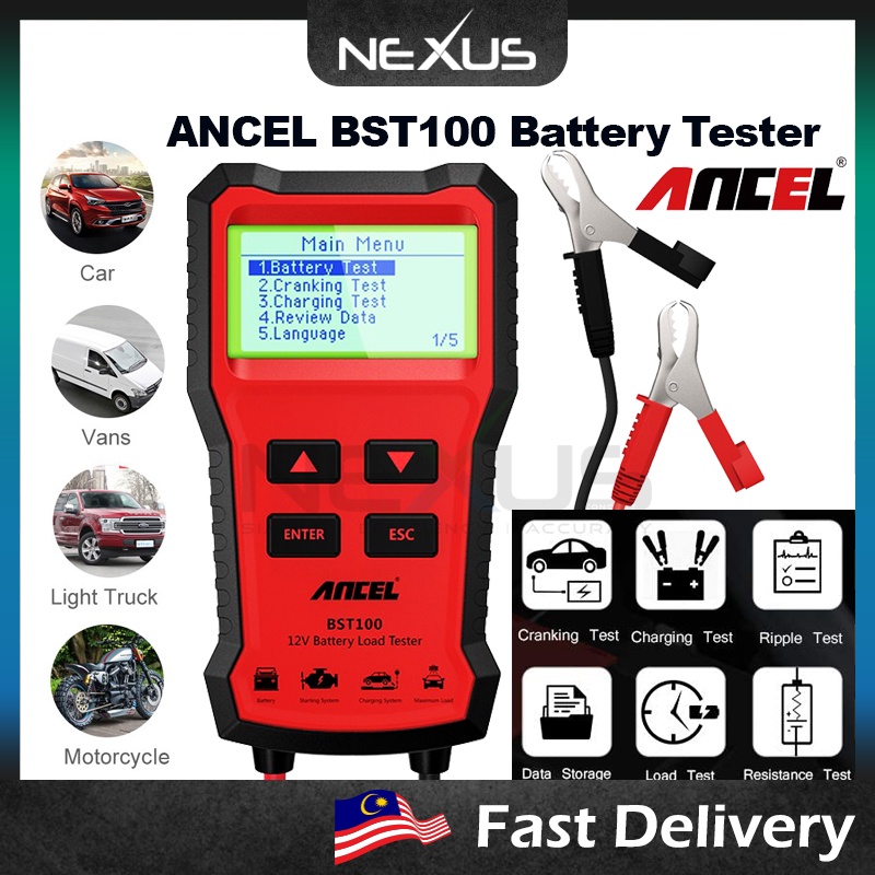 Nexus Car Ancel Bst Car Battery Tester V Cranking Charging Test Obd Car Diagnostic Tool