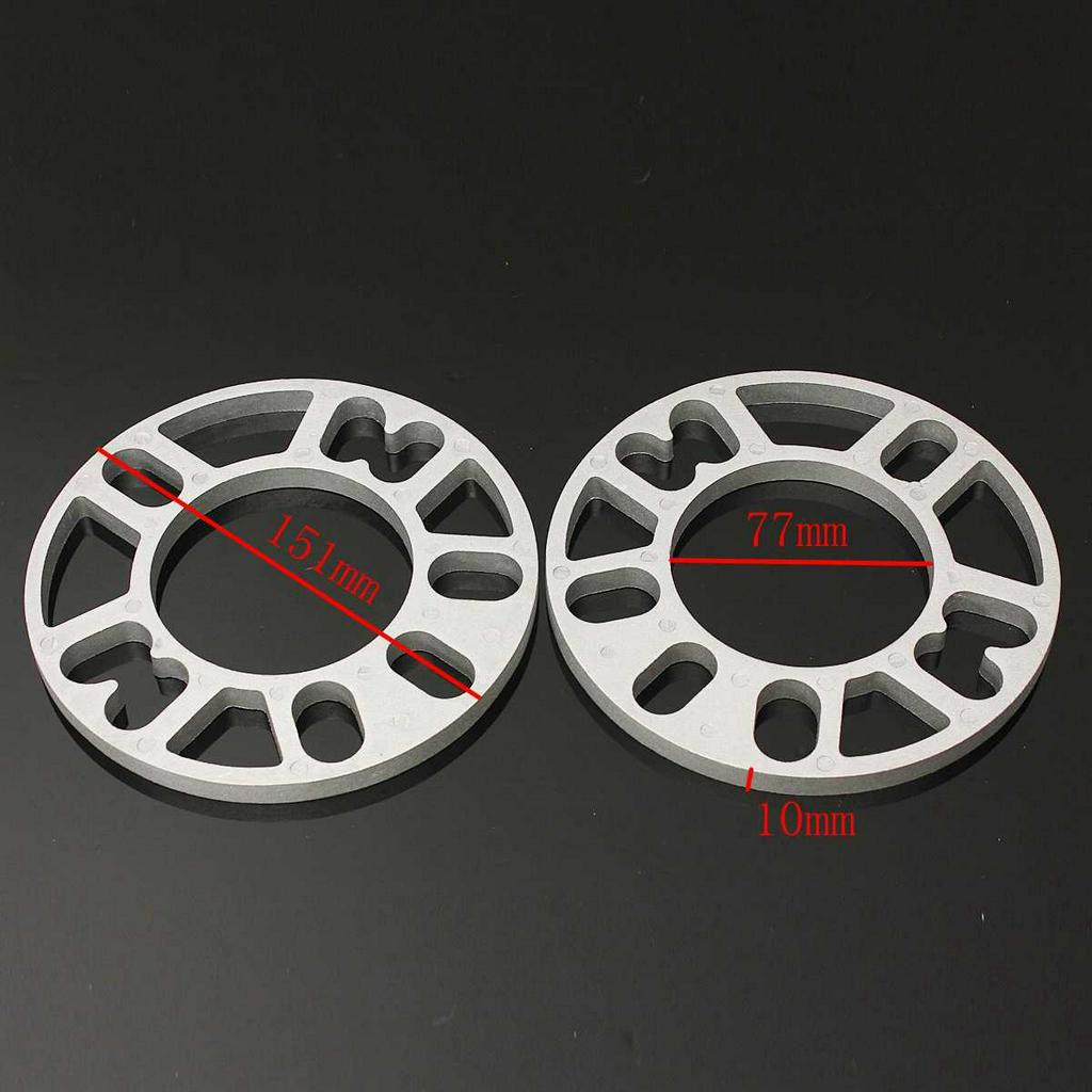 Rehomy 10mm Aluminum Alloy Wheel Spacers Shims Universal Fit for 4/5 Stud Wheel 2Pcs 