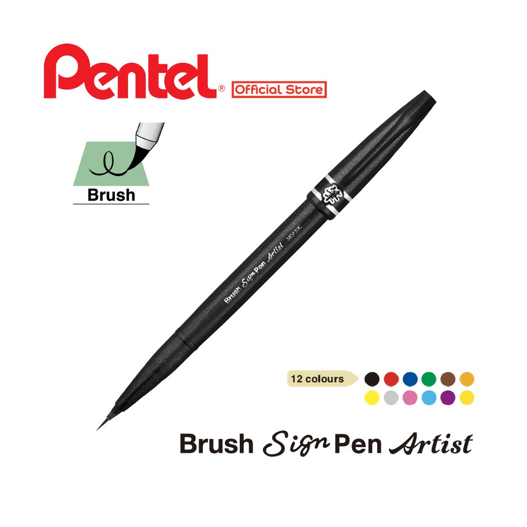 Pentel SESF30C Brush Sign Pen Artist | Shopee Malaysia