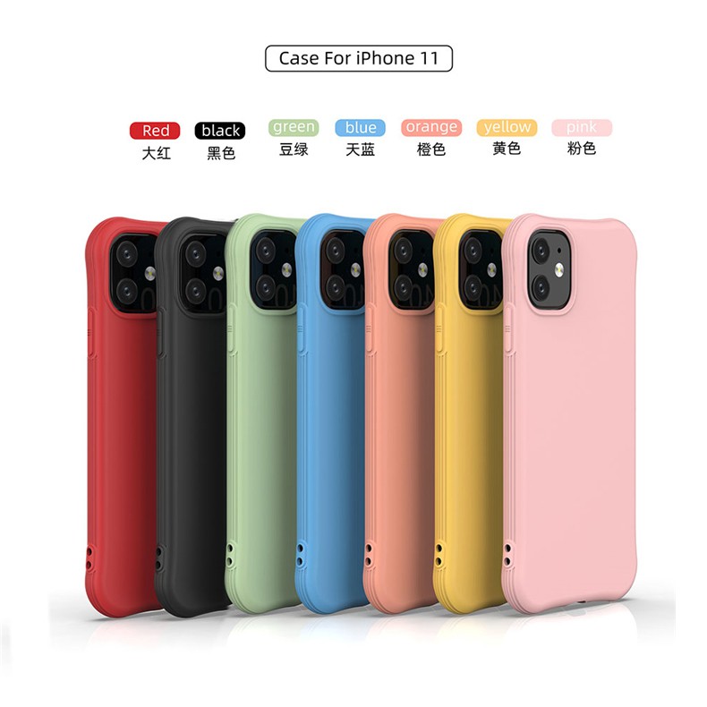 Line Shockproof Colour Case Apple Iphone 11 11 Pro 11 Pro Max Red Black Green Blue Orange Yellow Pink Shopee Malaysia