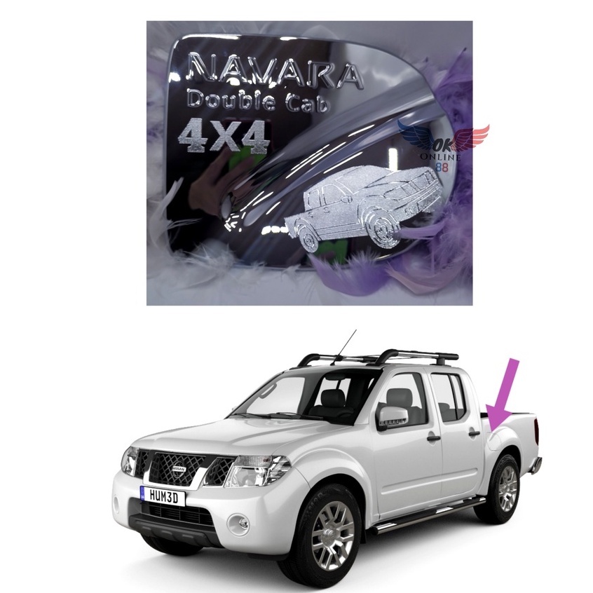 Nissan Navara D40 2006 Fuel Tank Cap Cover Chrome (Thailand) Shopee Malaysia