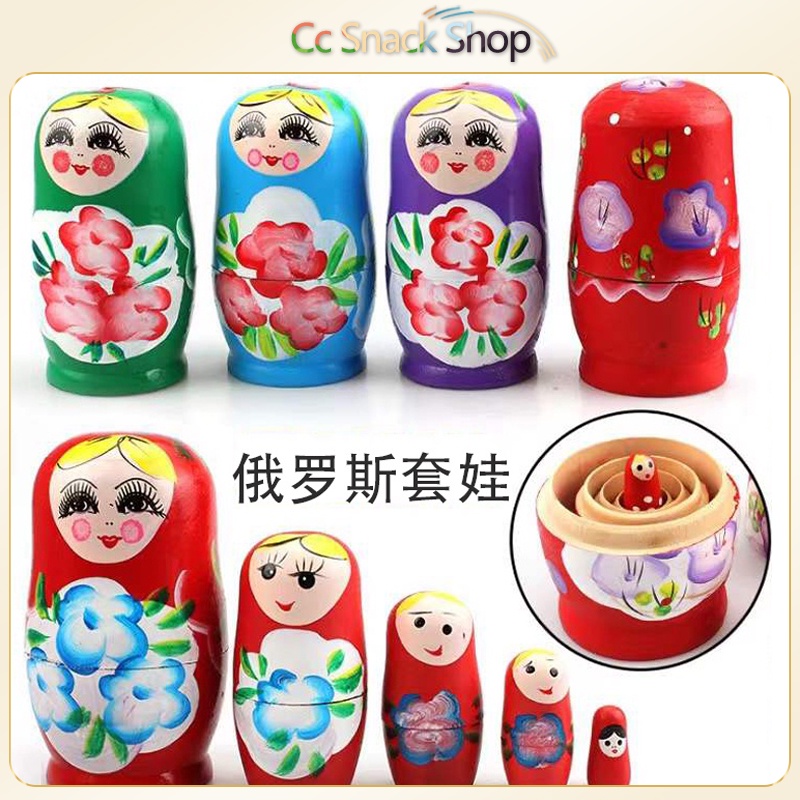 俄罗斯娃娃 套娃 工艺摆件礼物玩具木制工艺品 Russian matryoshka craft decoration gift toy Wood crafts