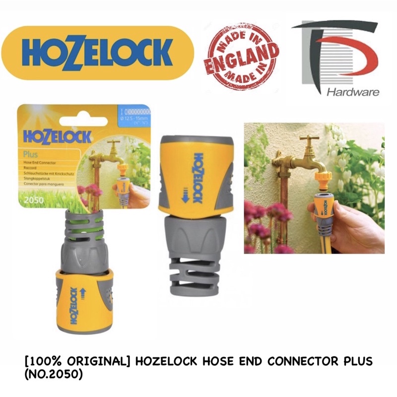 [100 ORIGINAL] HOZELOCK HOSE END CONNECTOR PLUS (NO.2050) Shopee