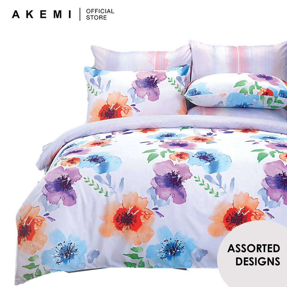 AKEMI Cotton Select Adore Flower Fitted Bedsheet Set 730TC (Assorted