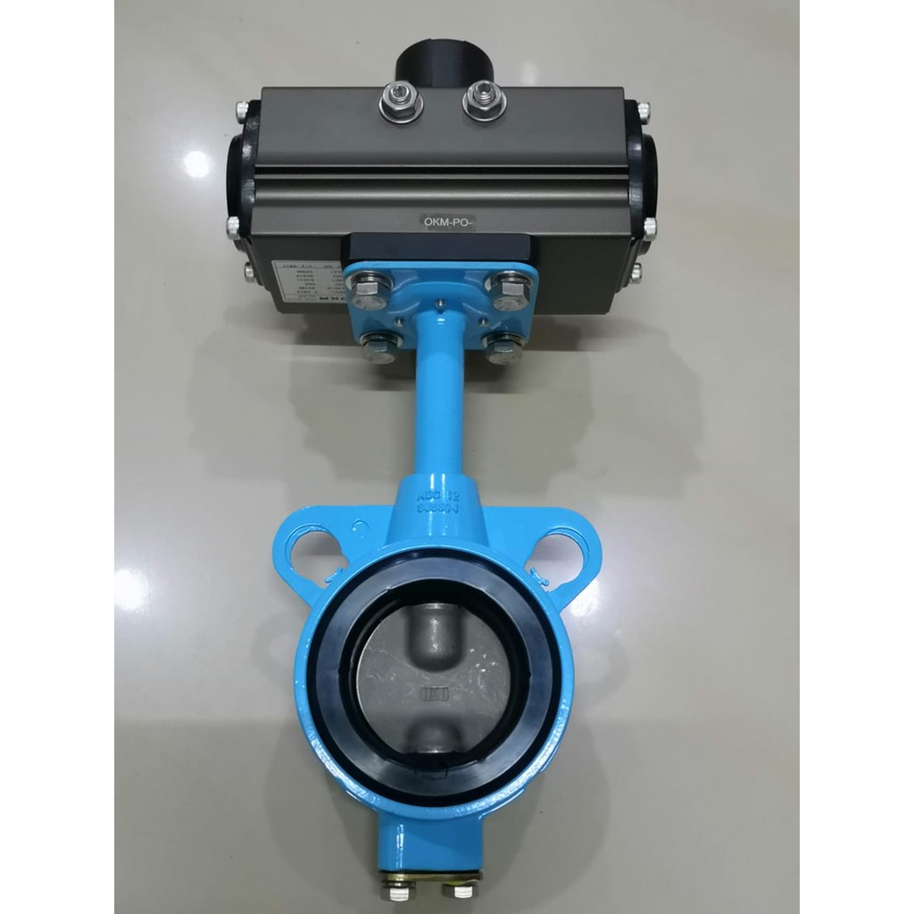 OKM Pneumatic Butterfly Valve P-602A with Actuator,Size50A | Shopee ...