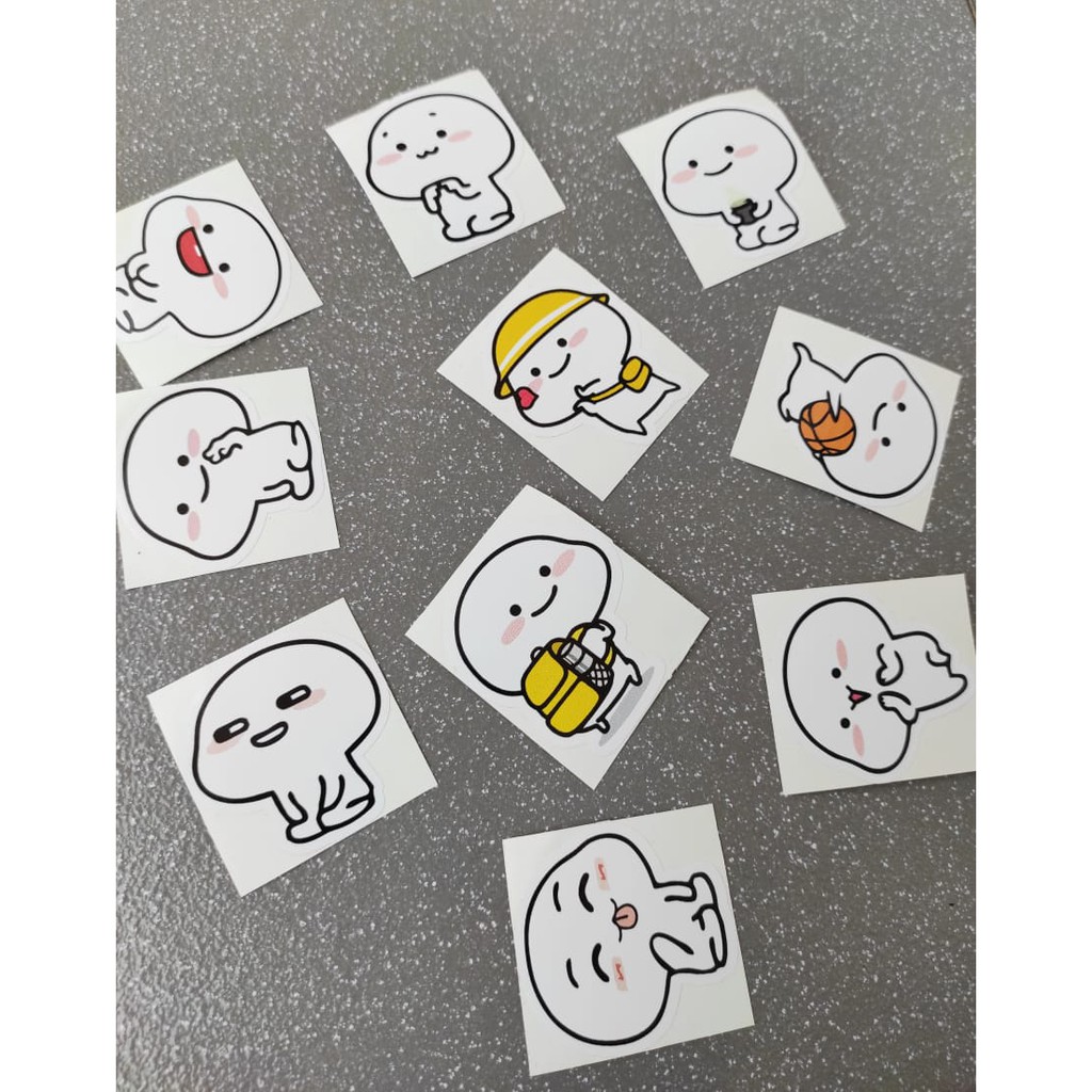 Cute Pentol Quby Waterproof Sticker Pack For Laptop Mobile Phone Etc Shopee Malaysia