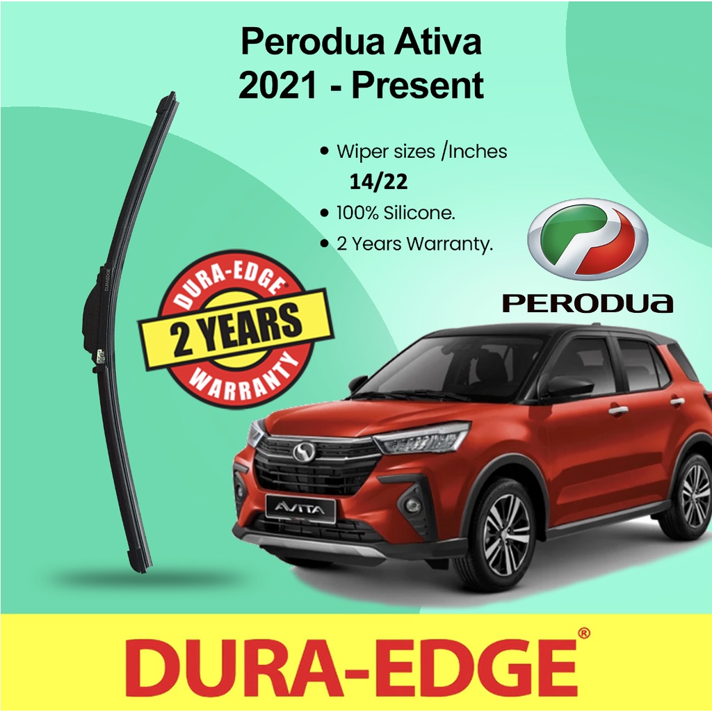 Perodua Ativa (2021-Present) - Dura-Edge Silicone Wiper - 2 Years ...