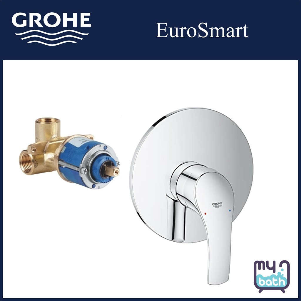 Grohe 19451002 EuroSmart Concealed Shower Mixer Trimset Shopee Malaysia