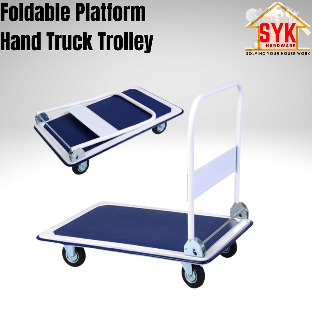 SYK Foldable Platform Heavy Duty 4 Wheels Hand Truck Trolley Platform