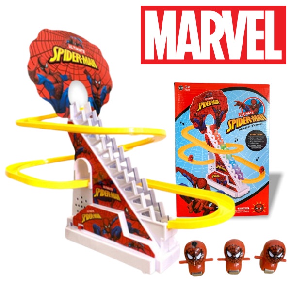 Spiderman Race Climbing Stairs Electronic Automatic Flashing Musical Toys  for Children | Shopee Malaysia