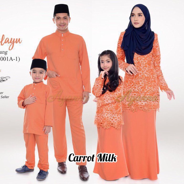 Baju Raya Warna Orange