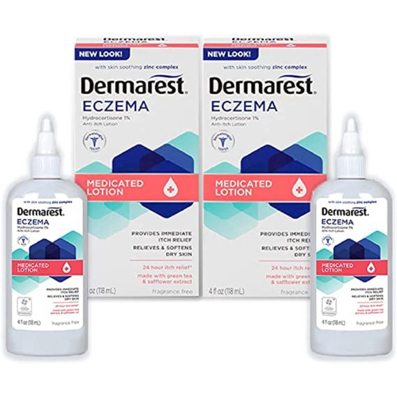 Ready Stock Dermarest Eczema, Medicated Lotion, Fragrance Free, 4 fl