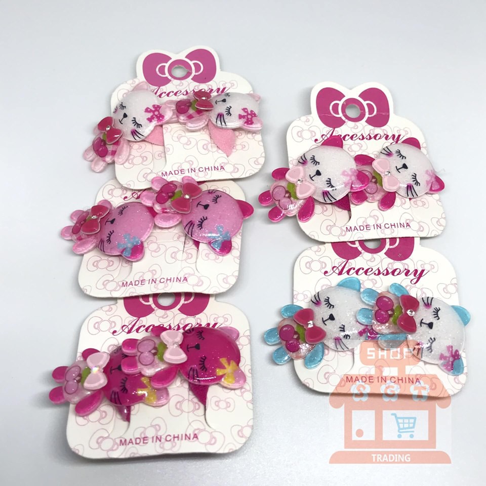 Ready Stock 2pcs Cat Ponytail Hair Band Rubber Band Cute Cartoon